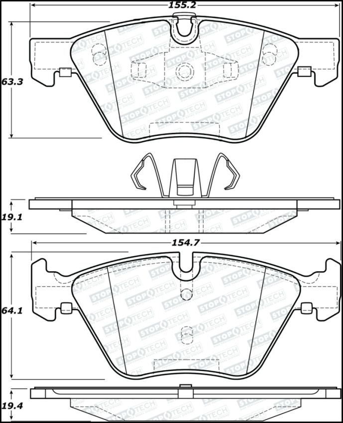 Stoptech 308.10612 Street Brake Pads