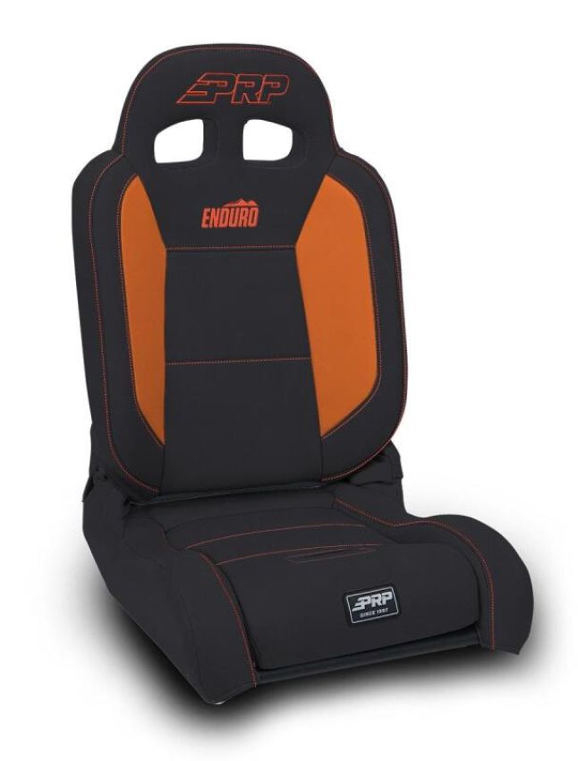 PRP Seats A8701045-201-207 PRP EnduroDaily Reclining Suspension Seat - Black/Orange Vinyl - Passenger