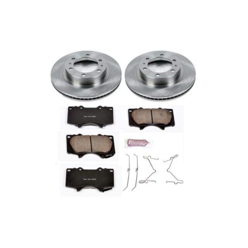 PowerStop KOE137 OE Stock Replacement Low-Dust Ceramic Brake Pad and Rotor Kit