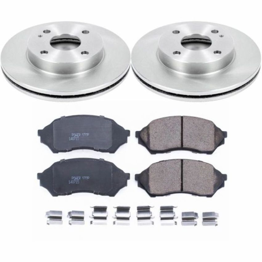 PowerStop KOE5202 OE Stock Replacement Low-Dust Ceramic Brake Pad and Rotor Kit