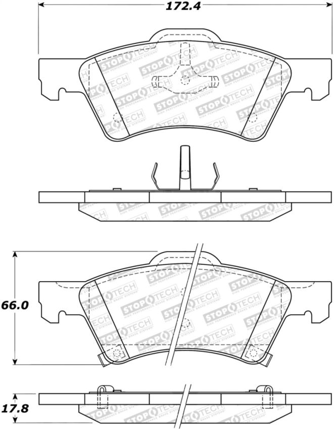 Stoptech 305.08570 Street Select Brake Pads