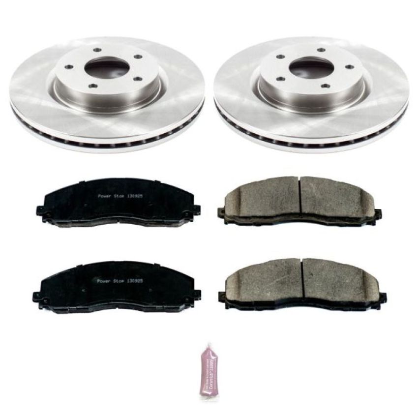 PowerStop KOE6494 OE Stock Replacement Low-Dust Ceramic Brake Pad and Rotor Kit