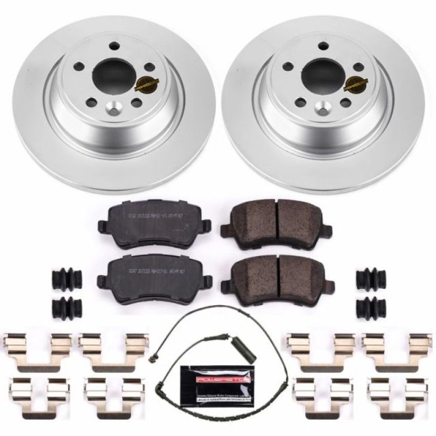 PowerStop CRK6293 Genuine Geomet Coated Rotor and Carbon-Fiber Ceramic Brake Pad Kit