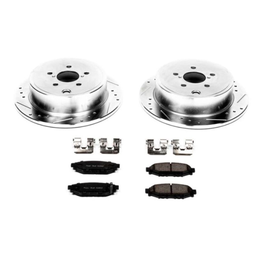 PowerStop K4631 Z23 Daily Driver Carbon-Fiber Ceramic Brake Pad and Drilled & Slotted Rotor Kit
