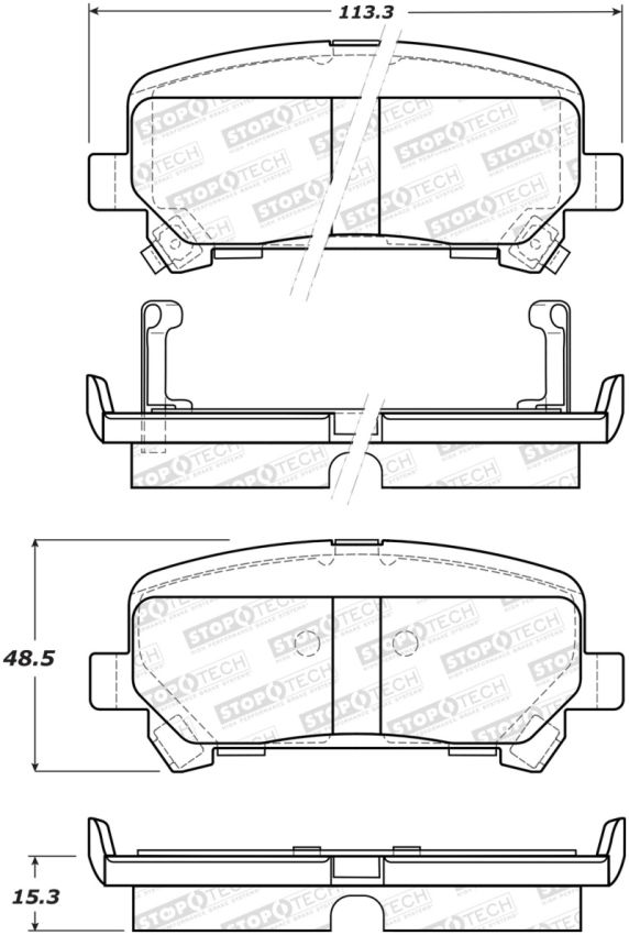 Stoptech 308.18060 Street Brake Pads - Front