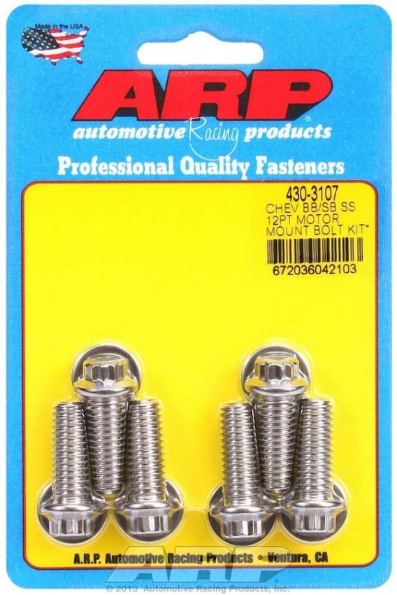 ARP ARP430-3107 Motor Mount Bolt Kit 12pt. Chevy