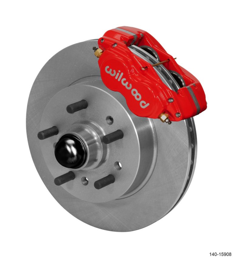 Wilwood 140-15908-R Forged Dynalite Pro Front Kit 11.00in One Piece HP Hub and Rotor - Red