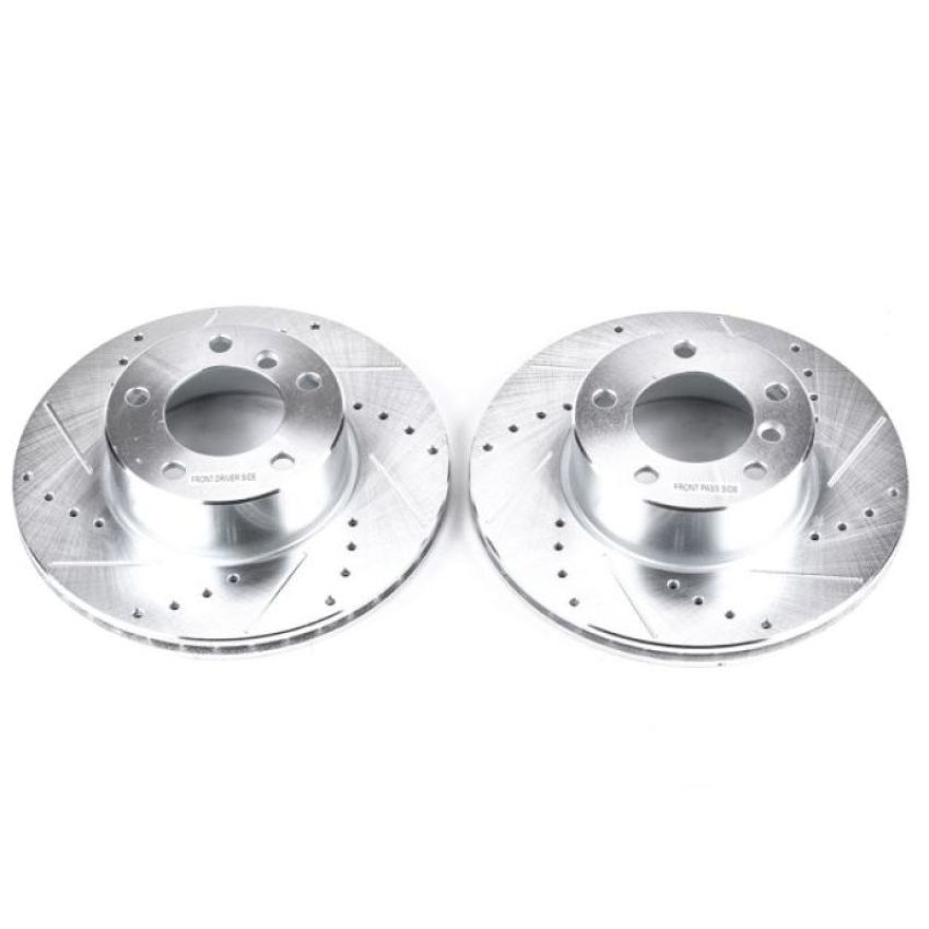 PowerStop EBR496XPR PowerStop Evolution Performance Drilled, Slotted & Plated Brake Rotor Pair