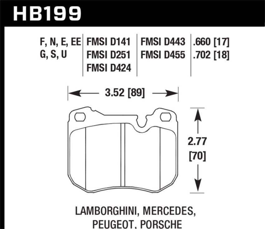 Hawk Performance HB199D.702 ER-1 Disc Brake Pad