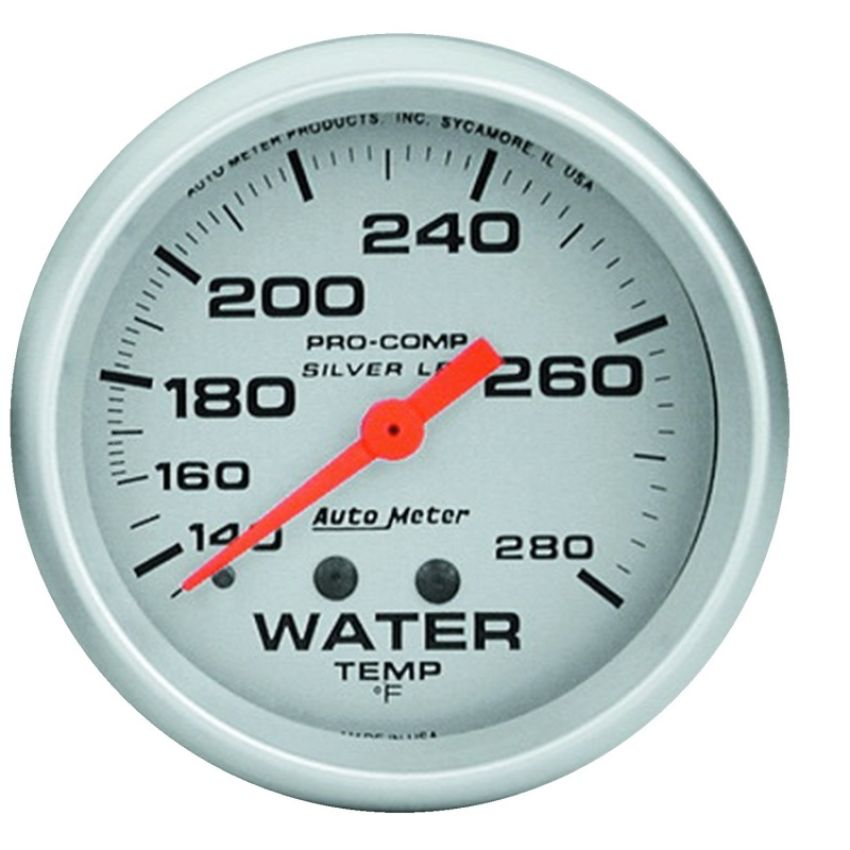 AUTOMETER ATM4631 Pro Comp 2-5/8in Silver Liq-Fill Water 140-280