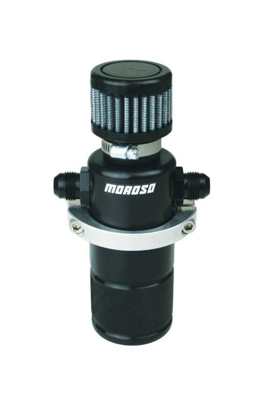 MOROSO MOR85397 Compact Breather Tank Billet Alm. Black