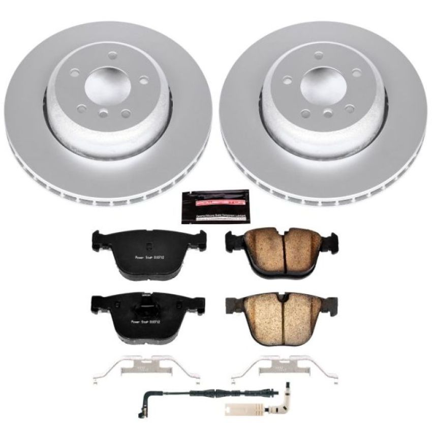 PowerStop CRK2940 Genuine Geomet Coated Rotor and Carbon-Fiber Ceramic Brake Pad Kit