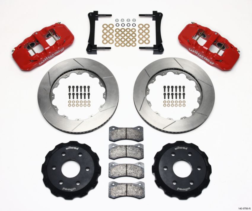 Wilwood 140-9789-R AERO6 Front Truck Kit 14.25in Red 1999-2014 GM Truck/SUV 1500