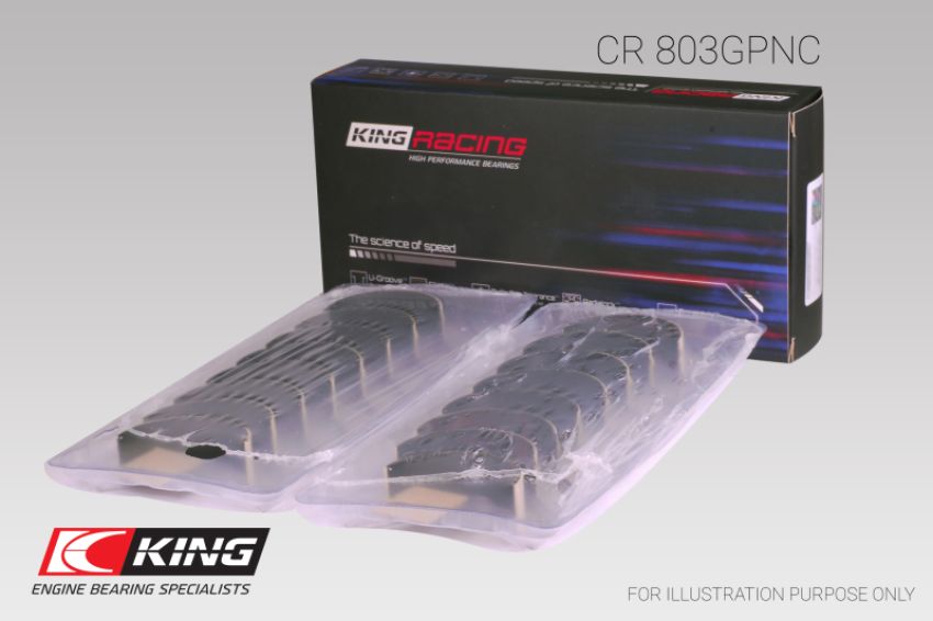 King Engine Bearings CR803GPNC King Chevrolet SBC 265CI/283CI/327CI (Size Standard) Connecting Rod Bearing Set
