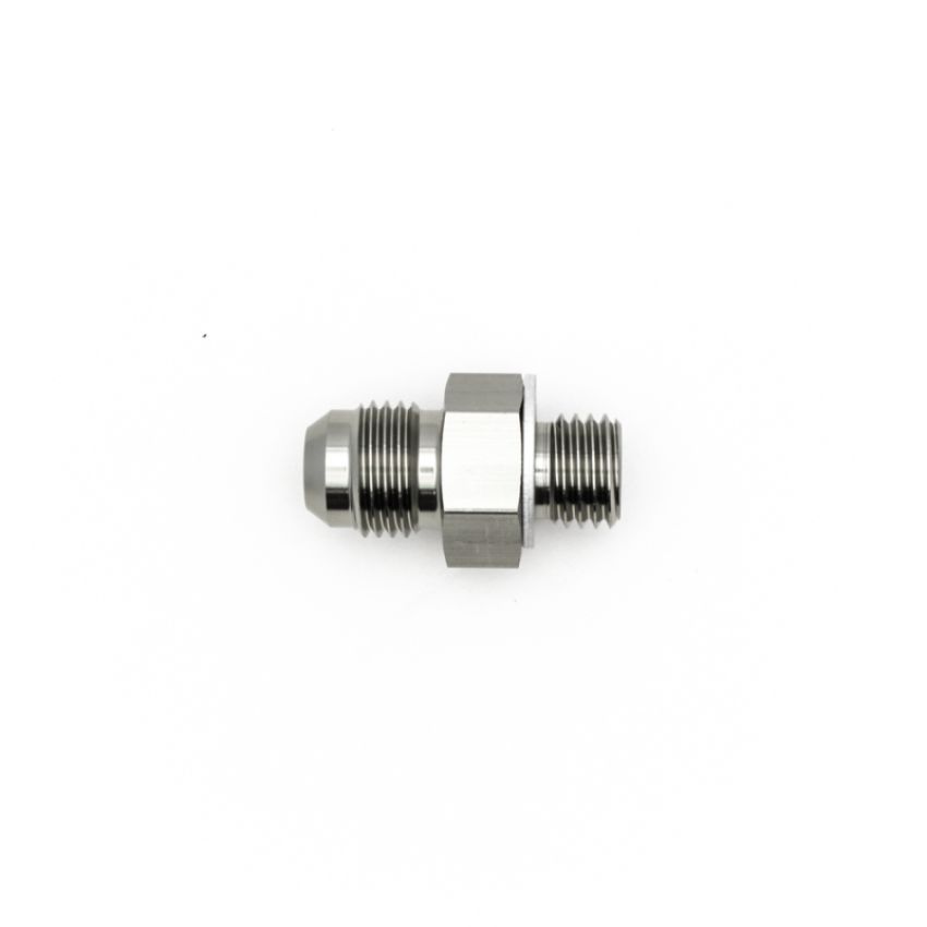 DeatschWerks 6-02-0613 6AN Male Flare To M12 X 1.5 Male Metric Adapter  (Incl. Crush Washer)