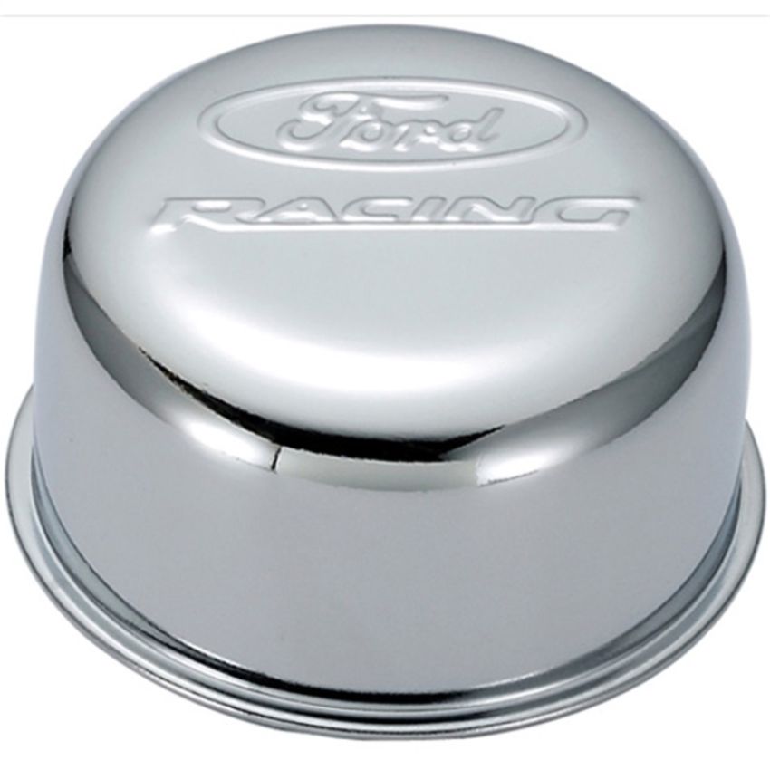 FORD FRD302-200 Chrome Steel Breather W/Ford Racing Logo