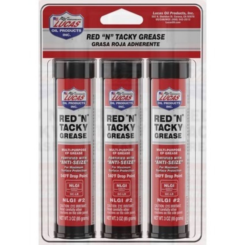 LUCAS OIL LUC10318-10 Red N Tacky Grease Case 10 x (3x3oz)