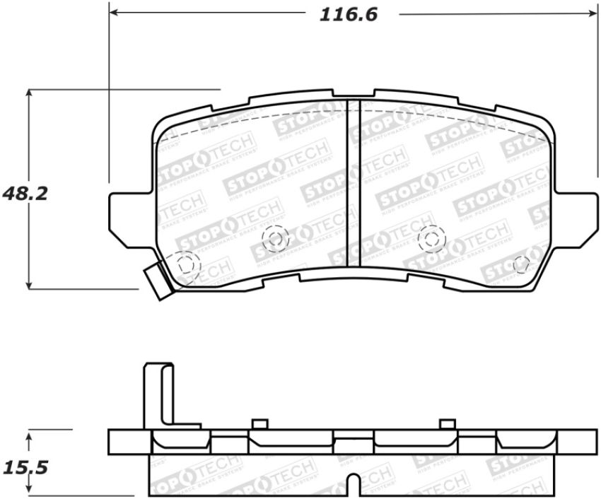 Stoptech 308.16980 Street Brake Pads - Rear
