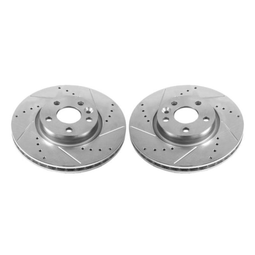 PowerStop EBR1000XPR PowerStop Evolution Performance Drilled, Slotted & Plated Brake Rotor Pair