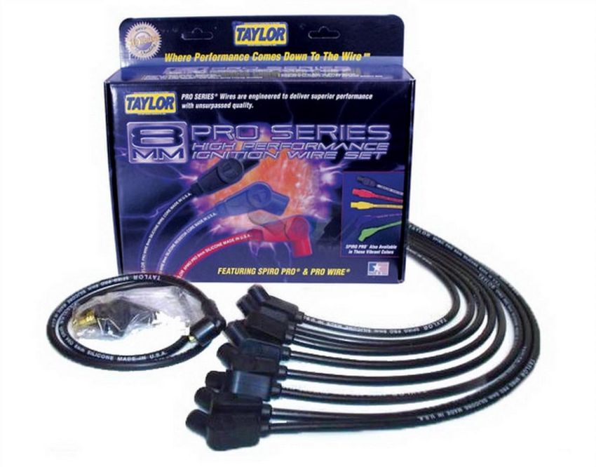 Taylor Cable 76032 BBC 8mm Spiro-Pro Race Plug Wire Set Black