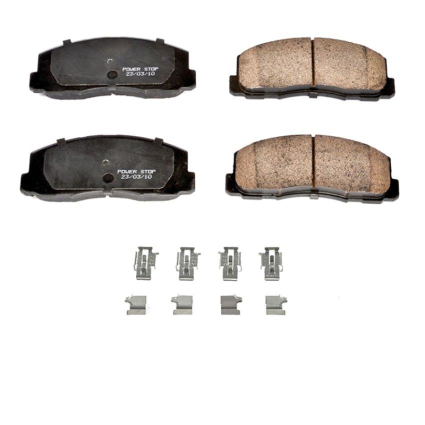 PowerStop 17-328 PowerStop - Z17 Low-Dust Ceramic Brake Pads with Hardware