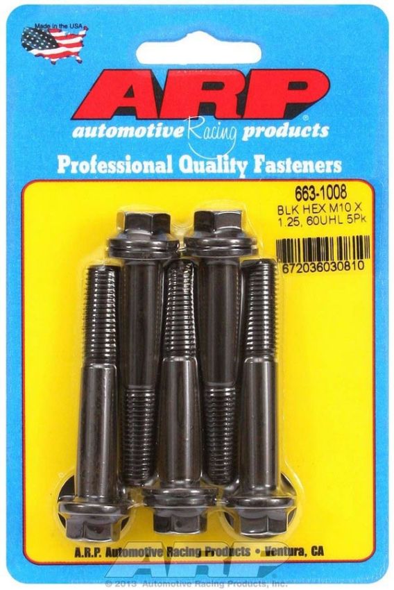 ARP ARP663-1008 Bolt Kit - 6pt. (5) 10mm x 1.25 x 60mm