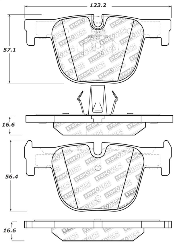 Stoptech 309.16100 Performance Brake Pads