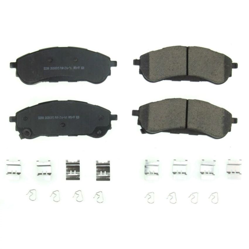 PowerStop 17-2208 PowerStop - Z17 Low-Dust Ceramic Brake Pads with Hardware