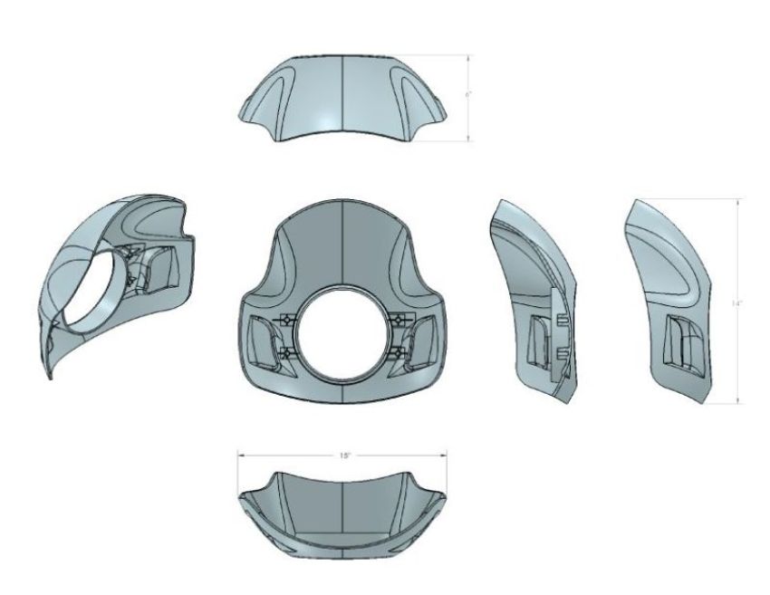 Burly Brand B10-1001 Cafe Sport Fairing