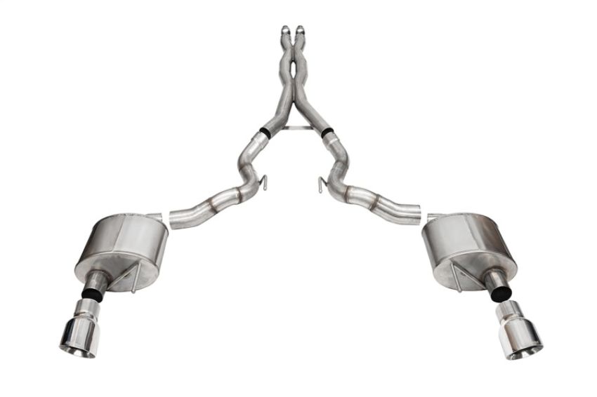 CORSA Performance 21270 Corsa 2024 Ford Mustang GT Conv. Xtreme CatBack Ex. Sys. 3.0in Dual Rear Exit w/4.5in Pro Series Tip