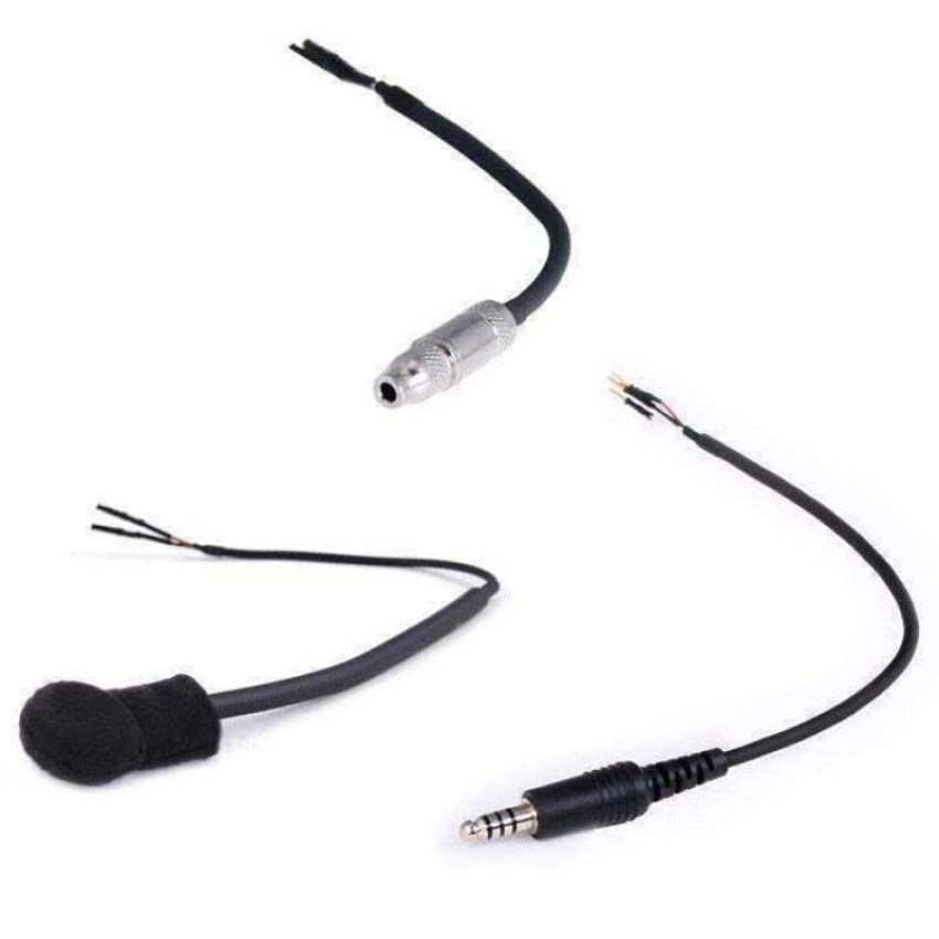 Rugged Radios HK-PF-3.5 Peltor 4-Conductor Helmet Kits Mic / 1/8 Ear Bud Jack / Straight