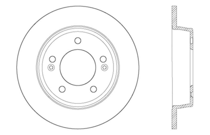 StopTech 15-17 Hyundai Elantra Drilled Left Rear Rotor