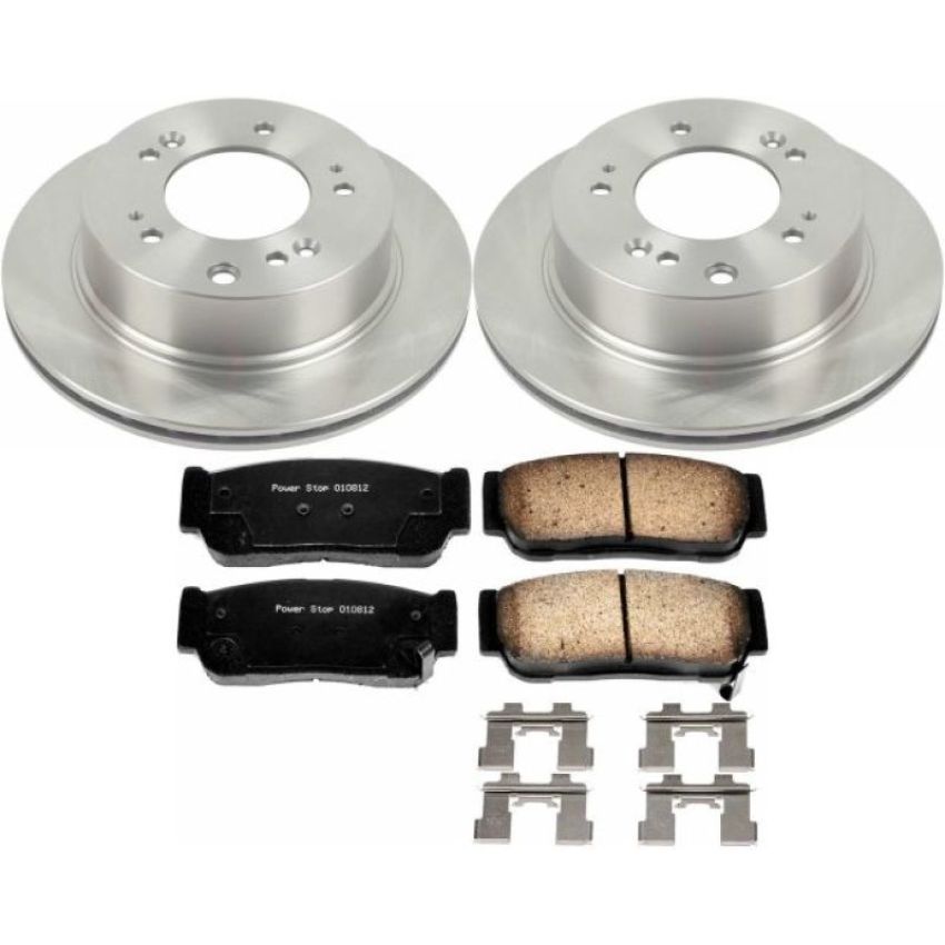 PowerStop KOE5910 OE Stock Replacement Low-Dust Ceramic Brake Pad and Rotor Kit