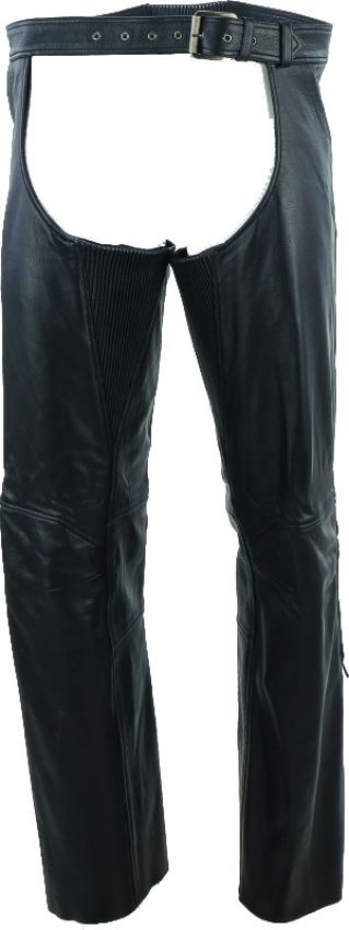 Kuryakyn 094418 Leather By River Road Plains Leather Chaps Black - Small