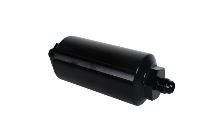 AEROMOTIVE AFS12348 6an Inline Fuel Filter 40 Micron 2in OD Black