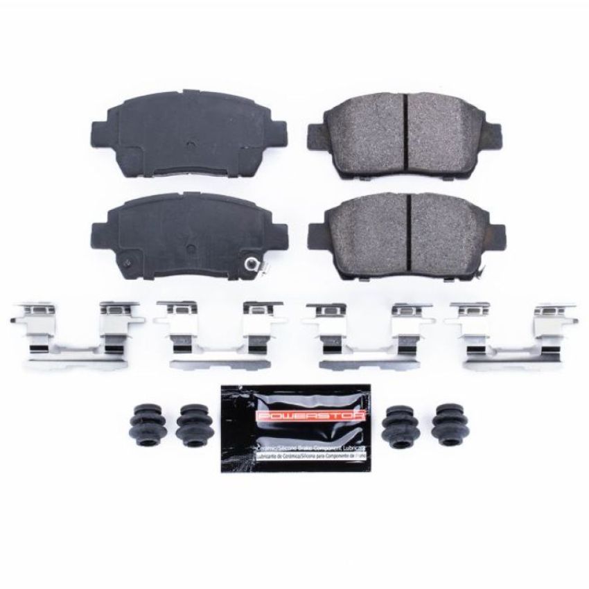 PowerStop Z23-822 PowerStop - Z23 Daily Driver Carbon-Fiber Ceramic Brake Pads with Hardware Kit