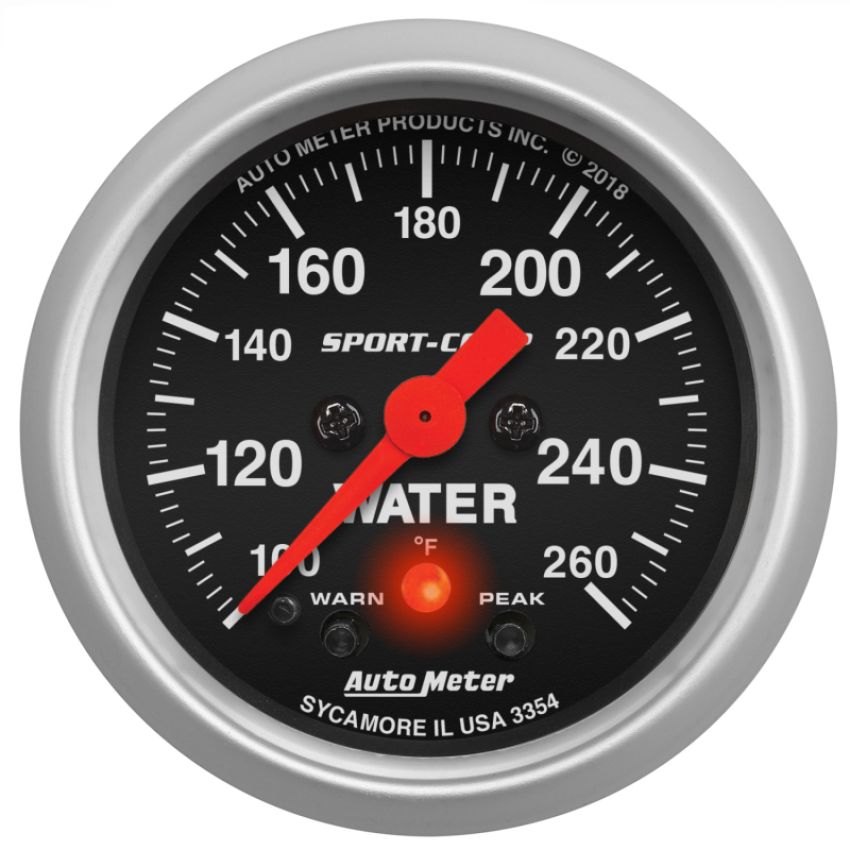 AutoMeter 3354 GAUGE, WATER TEMP, 2 1/16