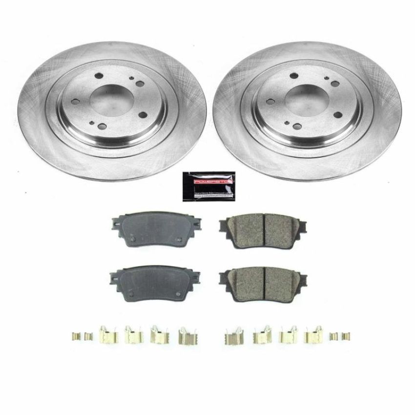 PowerStop KOE8381 OE Stock Replacement Low-Dust Ceramic Brake Pad and Rotor Kit