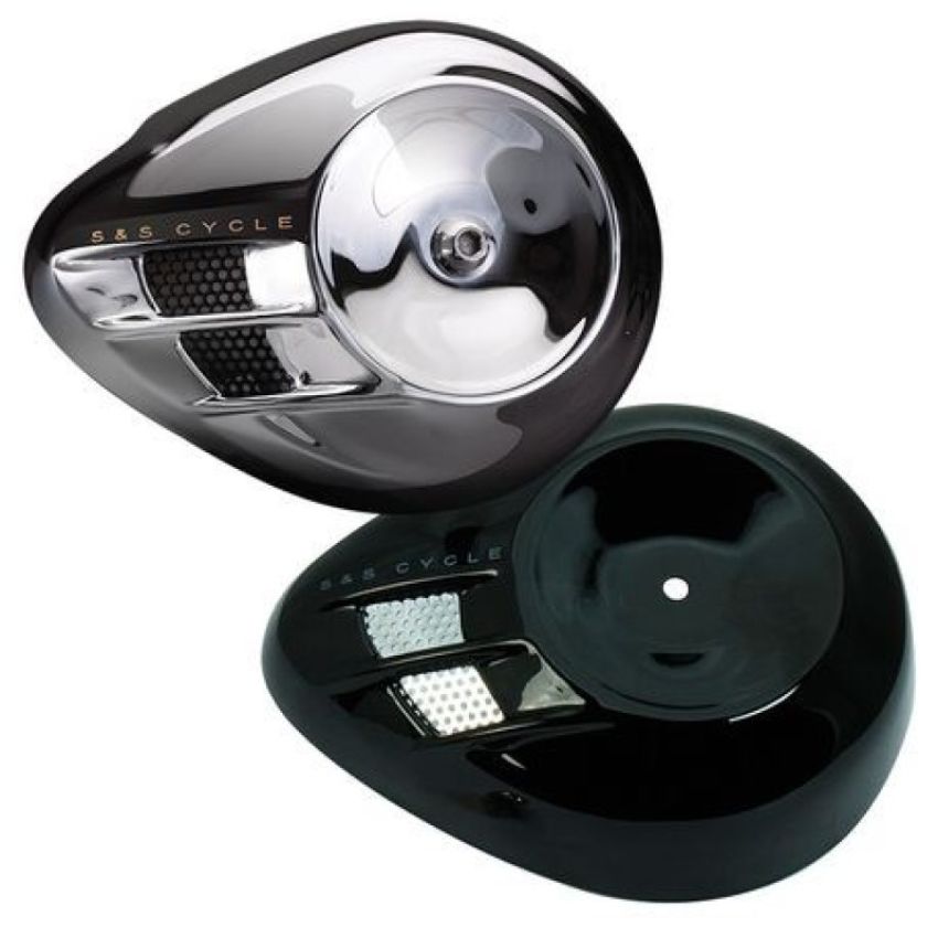 S&S Cycle 170-0118 Air Stream Air Cleaner Cover for all Stealth Applications - Chrome
