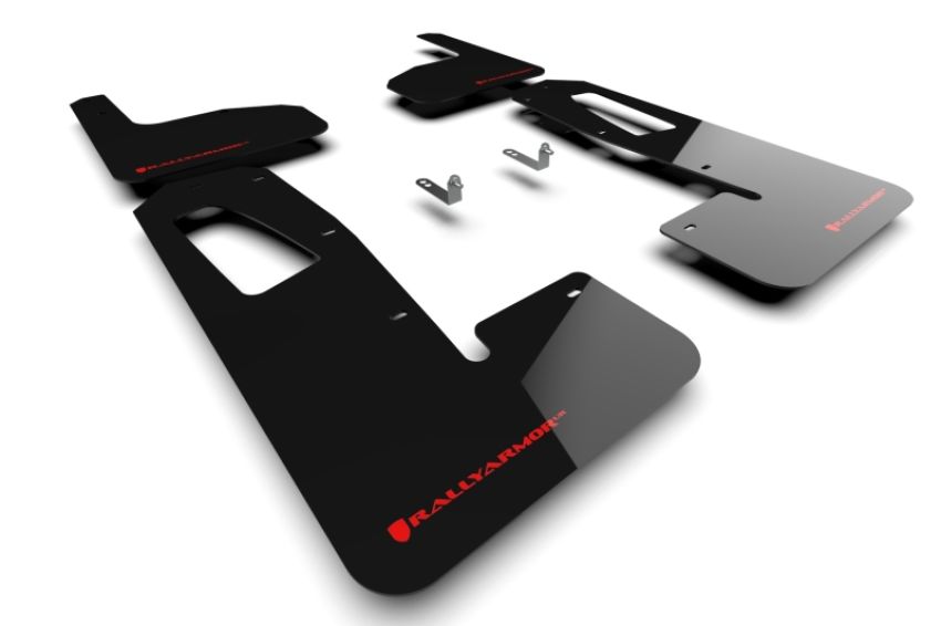 Rally Armor MF18-UR-BLK/RD Black Mud Flap/Red Logo