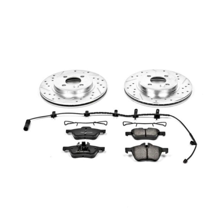 PowerStop K5724 Z23 Daily Driver Carbon-Fiber Ceramic Brake Pad and Drilled & Slotted Rotor Kit