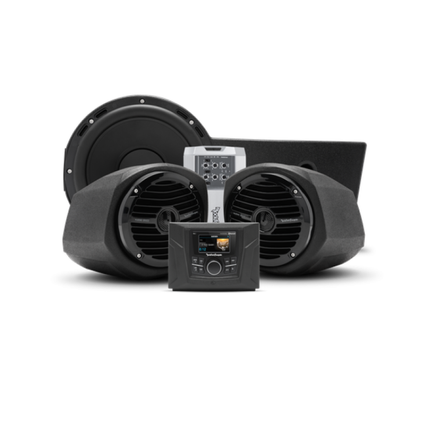Rockford Fosgate UTV GNRL-STAGE3 Rockford Fosgate Polaris General 400 watt Stereo Front Lower Speaker w/subwoofer Kit