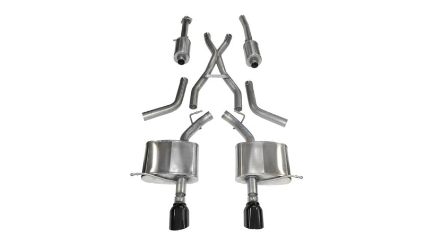 CORSA Performance 14459BLK Corsa 2011-2024 Dodge Durango 5.7L V8 Black Sport Dual Rear Cat-Back Exhaust