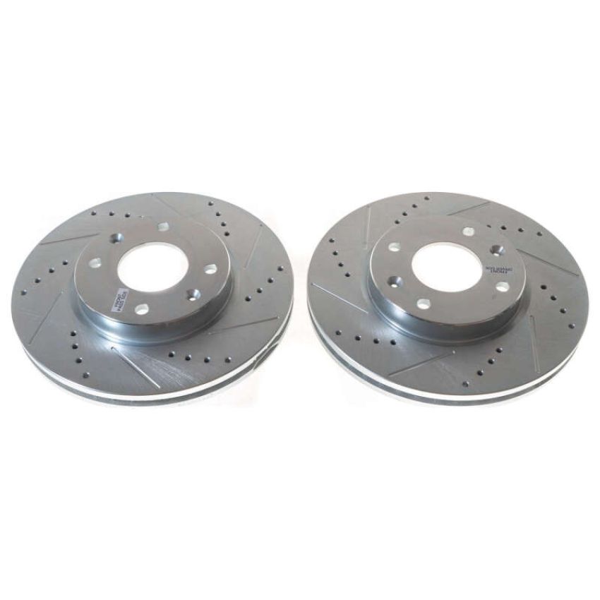 PowerStop JBR1320XPR PowerStop Evolution Performance Drilled, Slotted & Plated Brake Rotor Pair