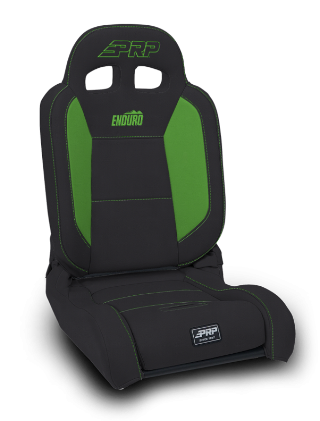 PRP Seats A8701044-201-W PRP EnduroDaily Reclining Suspension Seat - Black/Green Vinyl - Driver