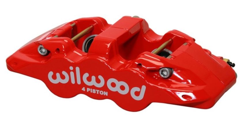 Wilwood 120-14004-RD Caliper-Aero4 - Red 1.12/1.12in Pistons 0.81in Disc