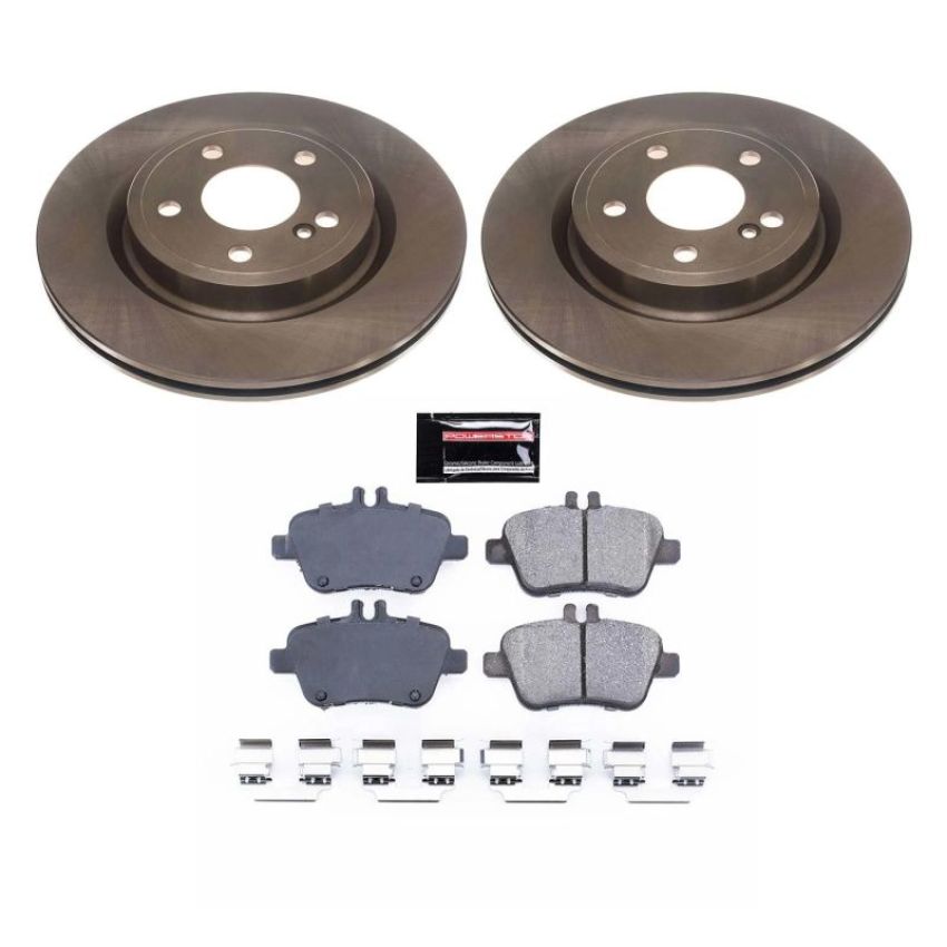 PowerStop KOE7378 OE Stock Replacement Low-Dust Ceramic Brake Pad and Rotor Kit