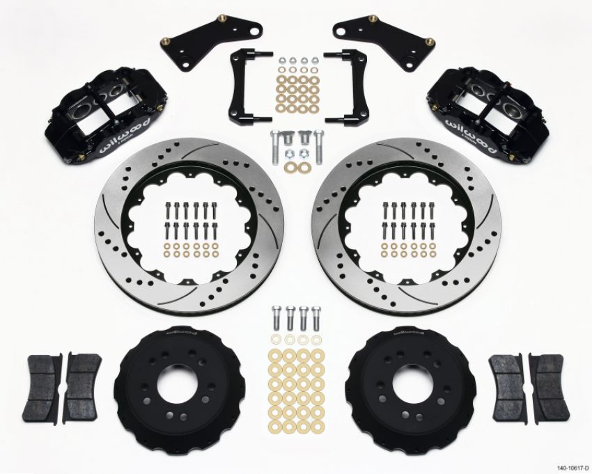 Wilwood 140-10617-D Narrow Superlite 6R Front Hat Kit 14.00in Drilled 65-82 Corvette C2/C3