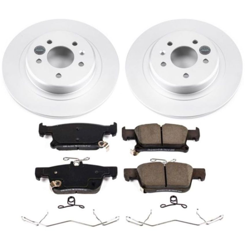PowerStop CRK7716 Genuine Geomet Coated Rotor and Low-Dust Ceramic Brake Pad Kit