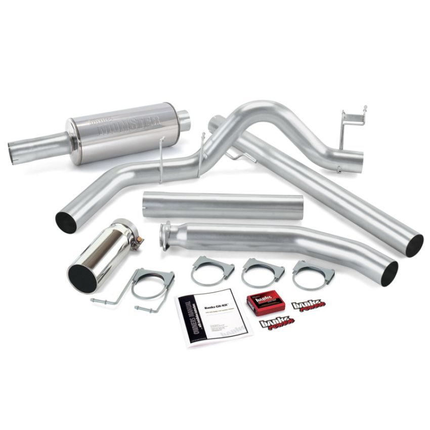 Banks Power 49357 98-00 Dodge 5.9L Std Cab Git-Kit - SS Single Exhaust w/ Chrome Tip